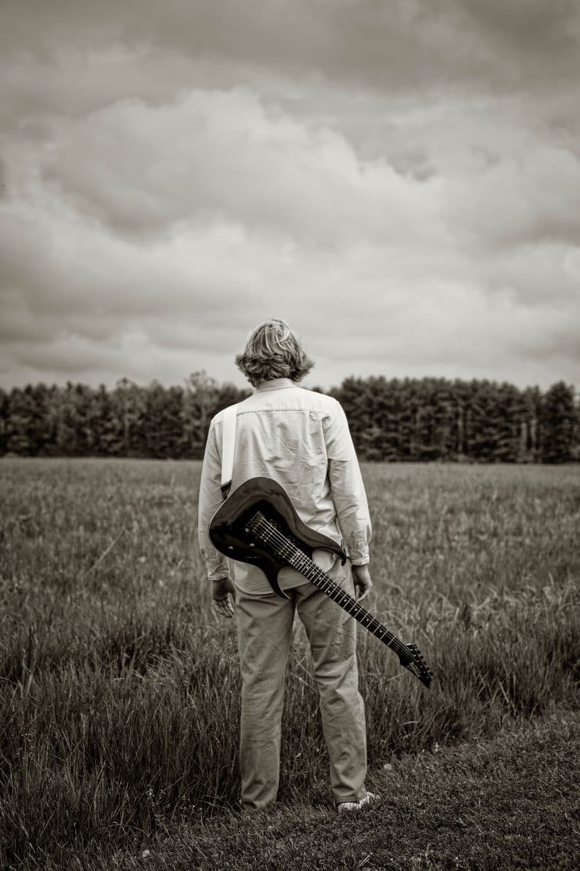 Senior Picture with Electric Guitar