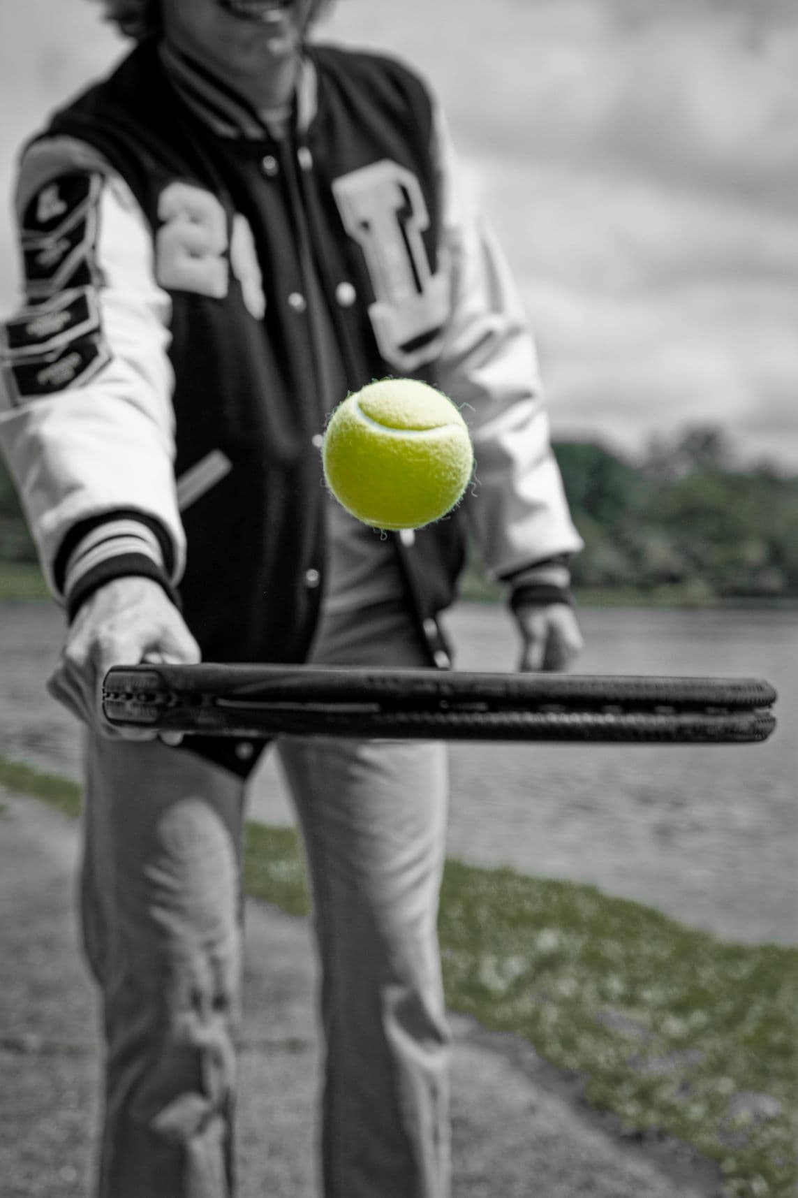 Senior Picture with Tennis Ball