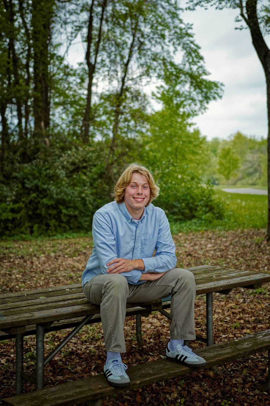 Senior Pic on Bench